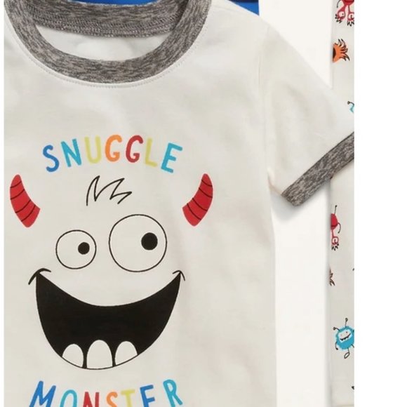 NWT 5T 5 4t 3t boy girl SNUGGLE MONSTER rainbow Old Navy pajamas 6P Bundle pride - Picture 12 of 12